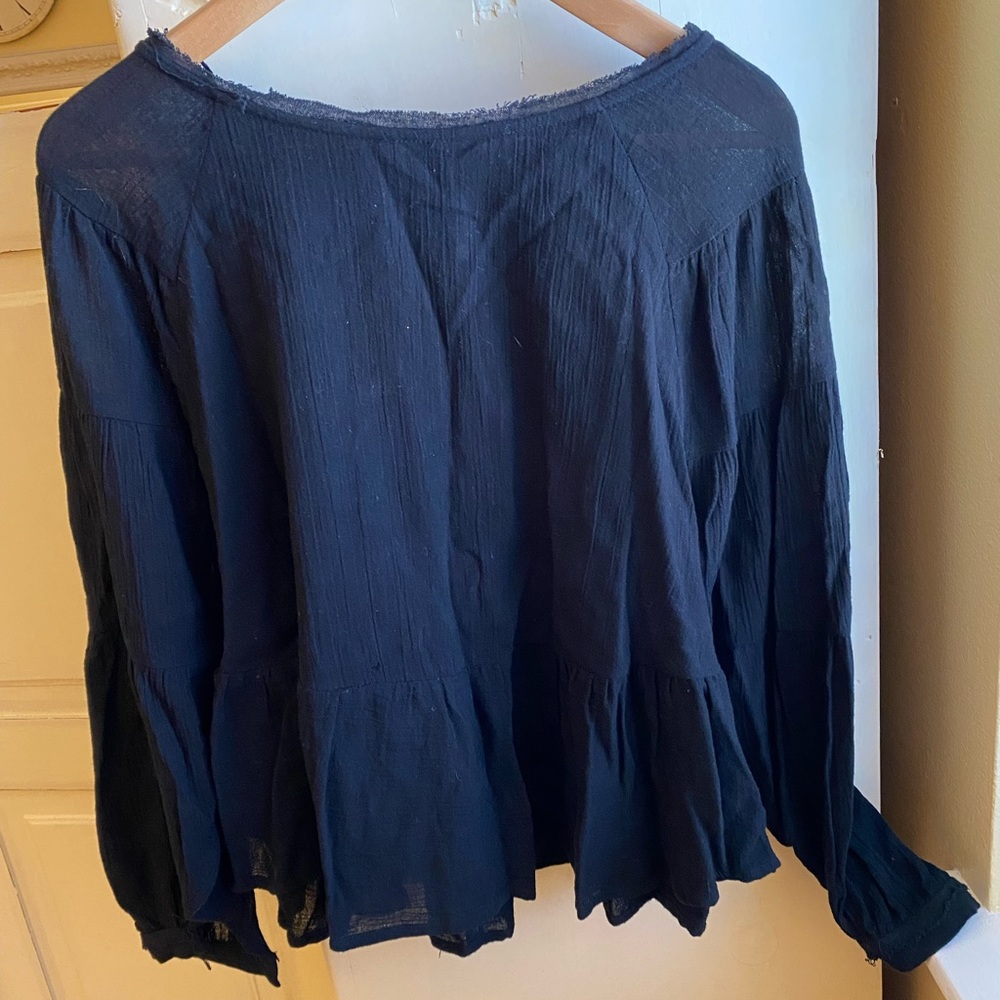 Free people open back blouse